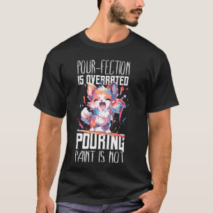 Camiseta Tinta acrílica despejando Design para pintura de l