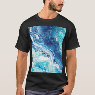 Camiseta Tinta acrílica, tons de abstrato