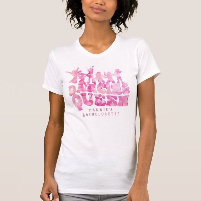 Camiseta Tinta Amarrada Disco Solteira Rainha da Dança Retr (Frente)