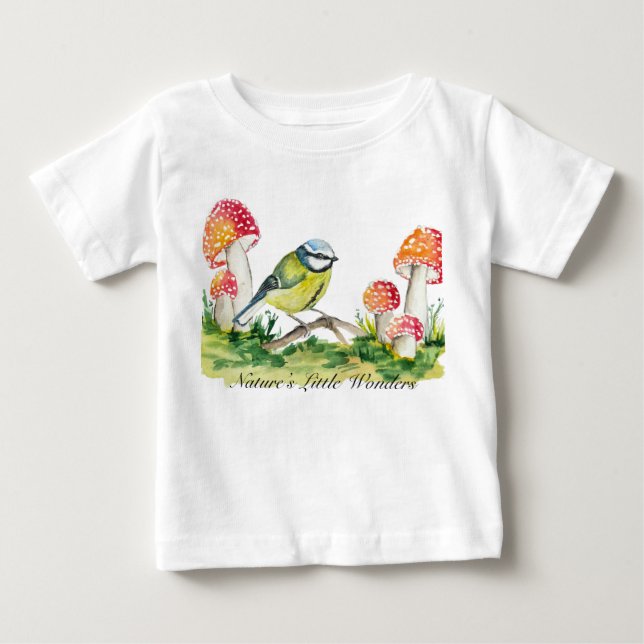 Camiseta Tinta Azul e Água-Marinha de Fly Agaric (Frente)