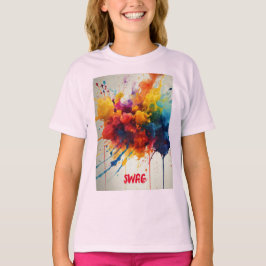 Camiseta "Tinta Chic: Tee das Mulheres com Swag"