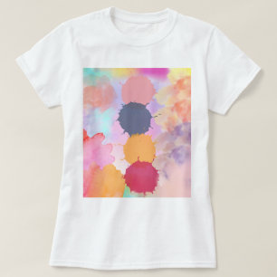 Camiseta Tinta de abertura colorida