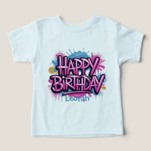 Camiseta Tinta de Aniversário Personalizada Espalhada