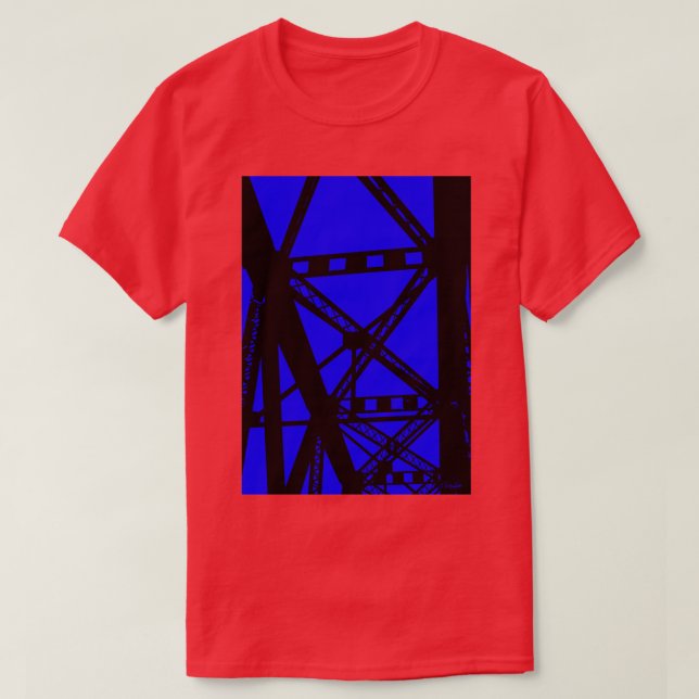 Camiseta Tinta de Feixes de Caminho de Ferro (Frente do Design)