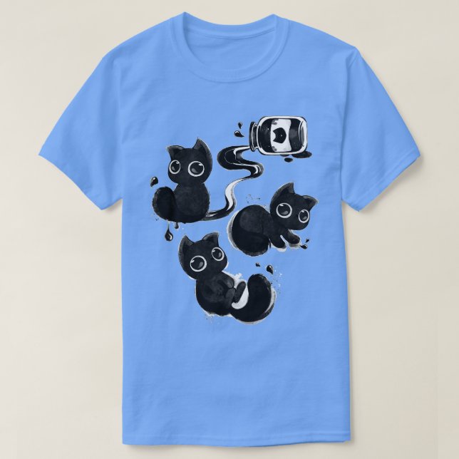 Camiseta Tinta de gato mágica (Frente do Design)