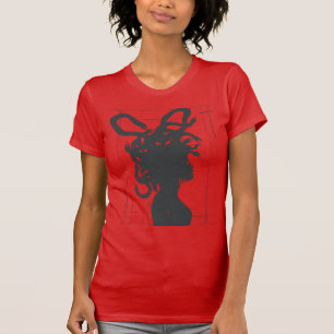 Camiseta Tinta de Medusa: Desenho Mítico Desenhado à Mão