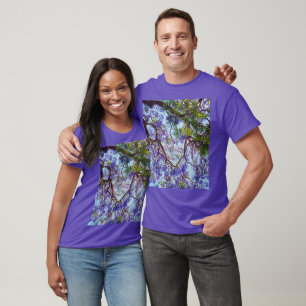 Camiseta Tinta De Óleo De Árvore Puro Jacaranda, Tinta Un
