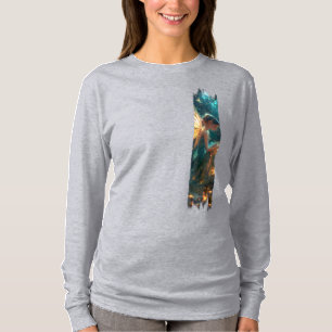 Camiseta Tinta de Pincel de Lixo da Floresta Encantada
