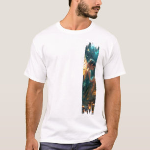 Camiseta Tinta de Pincel de Lixo da Floresta Encantada