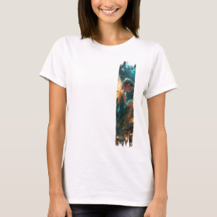 Camiseta Tinta de Pincel de Lixo da Floresta Encantada