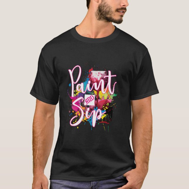 Camiseta Tinta E Sip Py Noite Novidade Canvas De Vinho (Frente)