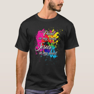 Camiseta Tinta Nas Minhas Veias Jesus No Meu Coração