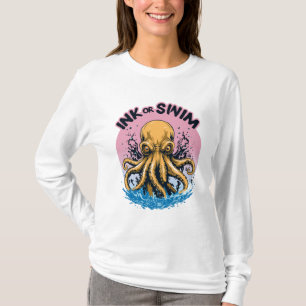 Camiseta Tinta ou Natação Cota Octopus Tattoo