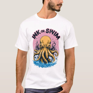 Camiseta Tinta ou Natação Cota Octopus Tattoo