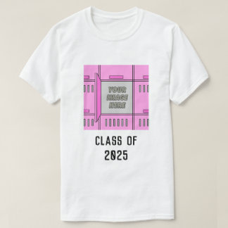 Camiseta Tinta-rosa de bolha de quadros de bloqueio aberto