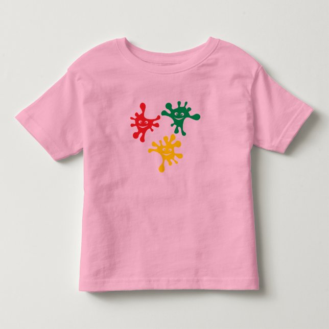 Camiseta Tinta sorridente e colorido (Frente)