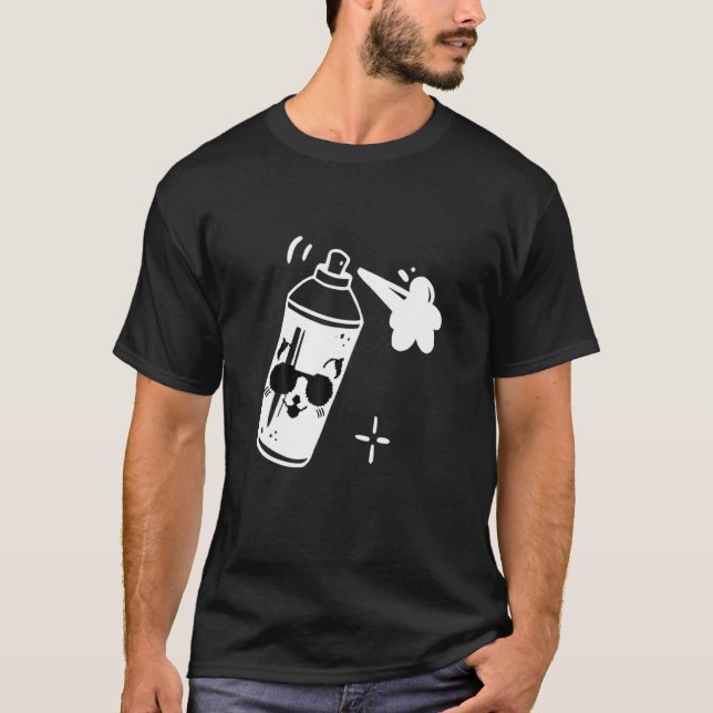 Camiseta Tinta Spray Gato Enferrujado (Frente)