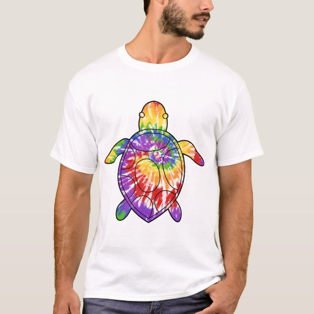 Camiseta Tinta tie Tartaruga Marinha (Frente)