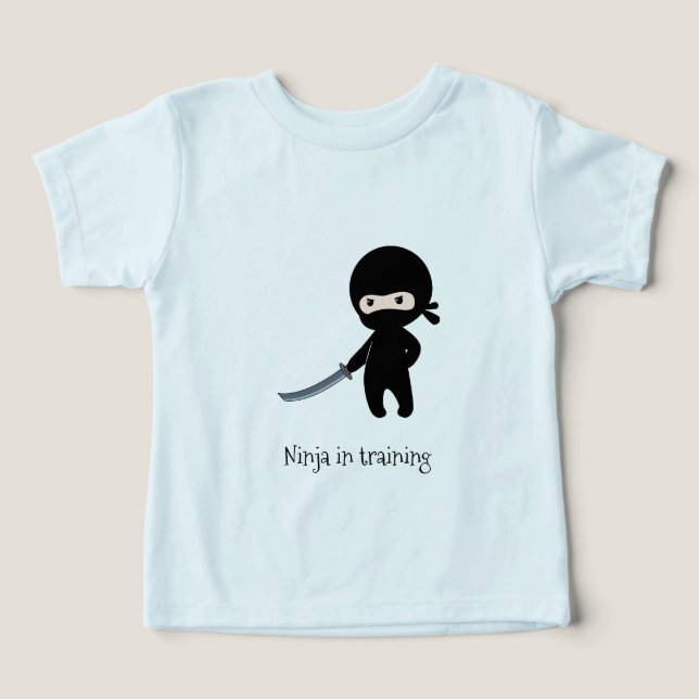 Camiseta Tiny Angry Ninja em treinamento (Design frontal)