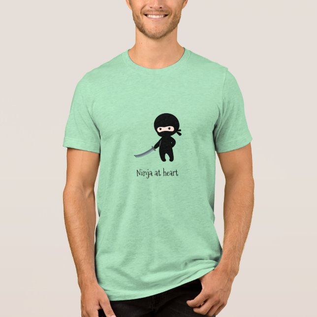 Camiseta Tiny Angry Ninja no Heart (Frente)