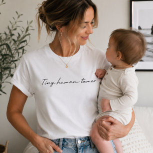 Camiseta Tiny Human Tamer Arte de citação tipográfica div