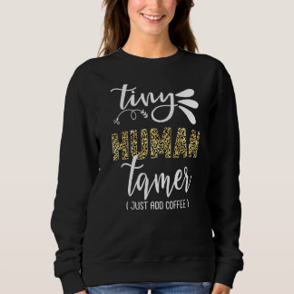 Camiseta Tiny Human Tamer Leopard Print Childcare Worker Te