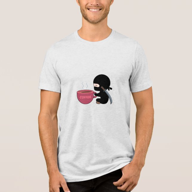 Camiseta Tiny Ninja com Mug de Café Grande (Frente)