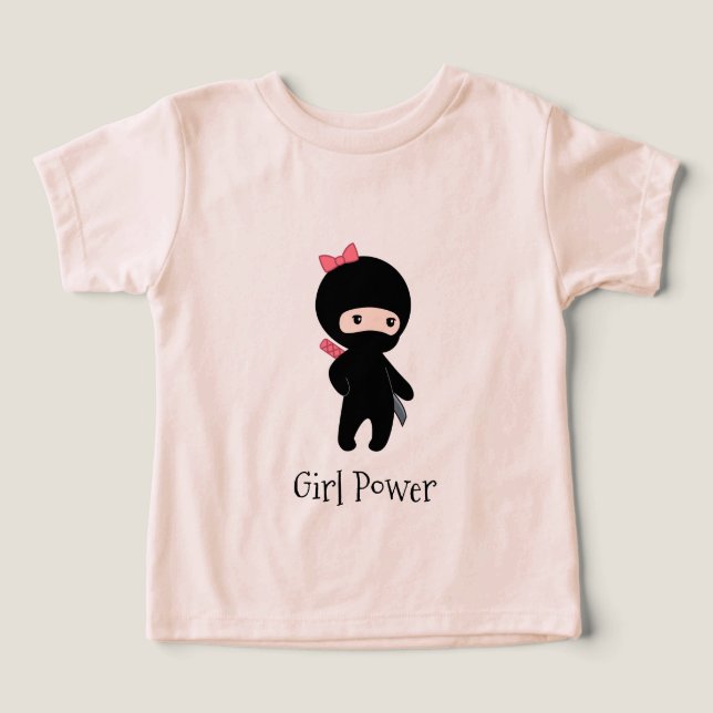 Camiseta Tiny Ninja Garota Cita Poder (Design frontal)