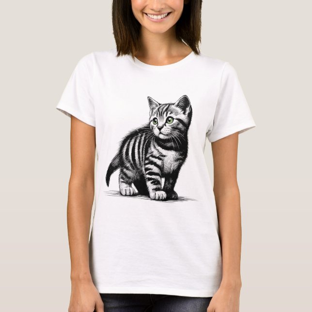 Camiseta Tiny Tiger - Whiskered Wonder Illustration (Frente)
