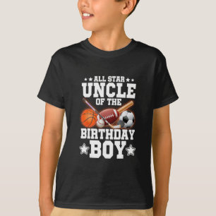 Camiseta Tio Astro do Menino do Aniversário Sketll Futebol 