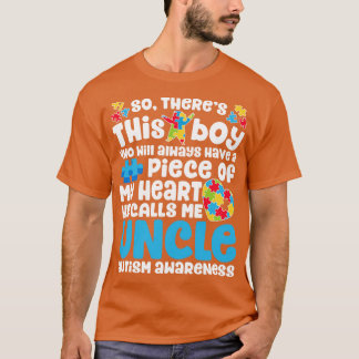 Camiseta Tio Autismo para Homens Meninas Meninas Professora