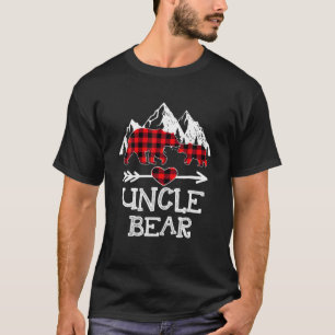 Camiseta Tio Bear Christmas Pajama Red Xadrez Buffalo Fami