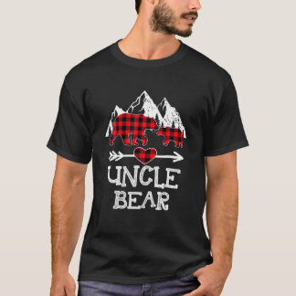 Camiseta Tio Bear Christmas Pajama Red Xadrez Buffalo Fami