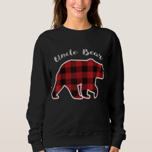 Camiseta TIO BEAR Men Red Xadrez Natal Família Pajama G