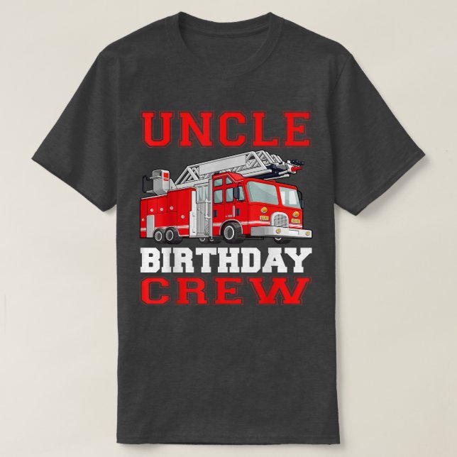 Camiseta Tio Birthday Tripulantes de Bombeiros (Frente do Design)