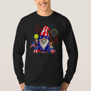 Camiseta Tio bom Sam Gnomo Tênis Usa Flag Patriótico 4º