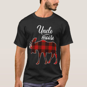 Camiseta Tio Bonito Moose - Festa de Natal da Xadrez Vermel