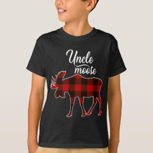 Camiseta Tio Bonito Mose Vermelha Xadrez de Natal Correspon