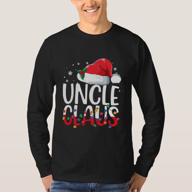 Camiseta Tio Claus Correspondendo Pijama de Natal da Famíli (Frente)