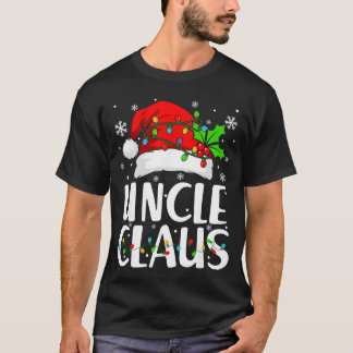 Camiseta Tio Claus Luzes de Natal Família de Pijama Combin