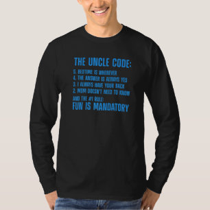 Camiseta Tio Code For Men Primeira Vez Tio Irmão Nephew