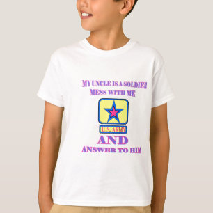 CAMISETA TIO COR-DE-ROSA E AZUL DO EXÉRCITO