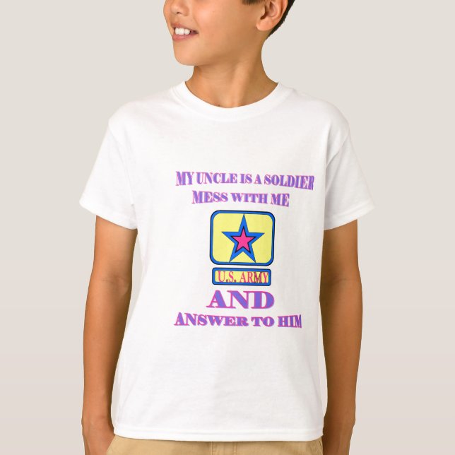CAMISETA TIO COR-DE-ROSA E AZUL DO EXÉRCITO (Frente)