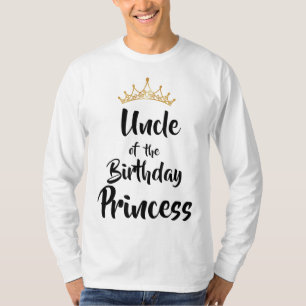 Camiseta Tio Da Família Aniversário Princesa Correspondente