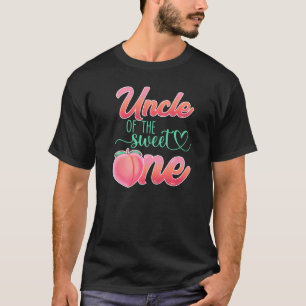 Camiseta Tio Da Família De Pêssegos Doce De Um Aniversário