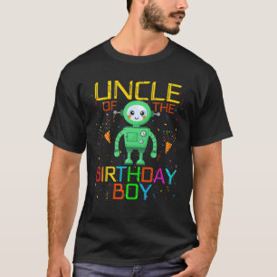 Camiseta Tio Da Família Temática Robótica Do Aniversário Ro