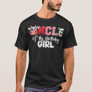Camiseta Tio da Fazenda de Vaca da Família de Vaca de Anive