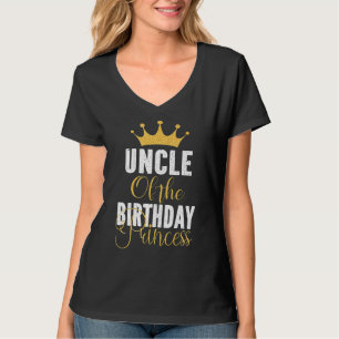 Camiseta Tio Da Festa De Aniversário Princesa Meninas