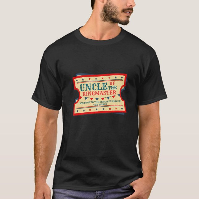 Camiseta Tio Da Festa De Circo Birthday Ringmaster Kids (Frente)