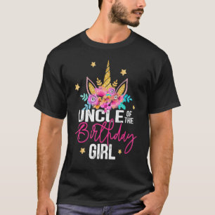 Camiseta Tio Da Festa De Garota De Aniversário